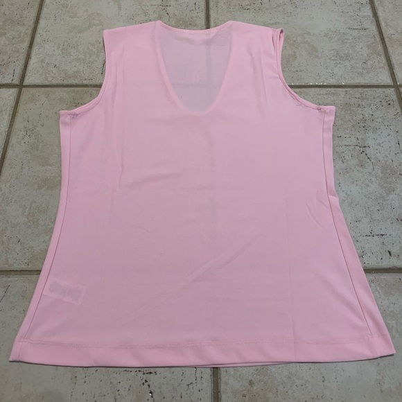 Cleo Pink V-Neck Sleeveless Blouse / Tank Top - Size Small - Picture 5 of 6